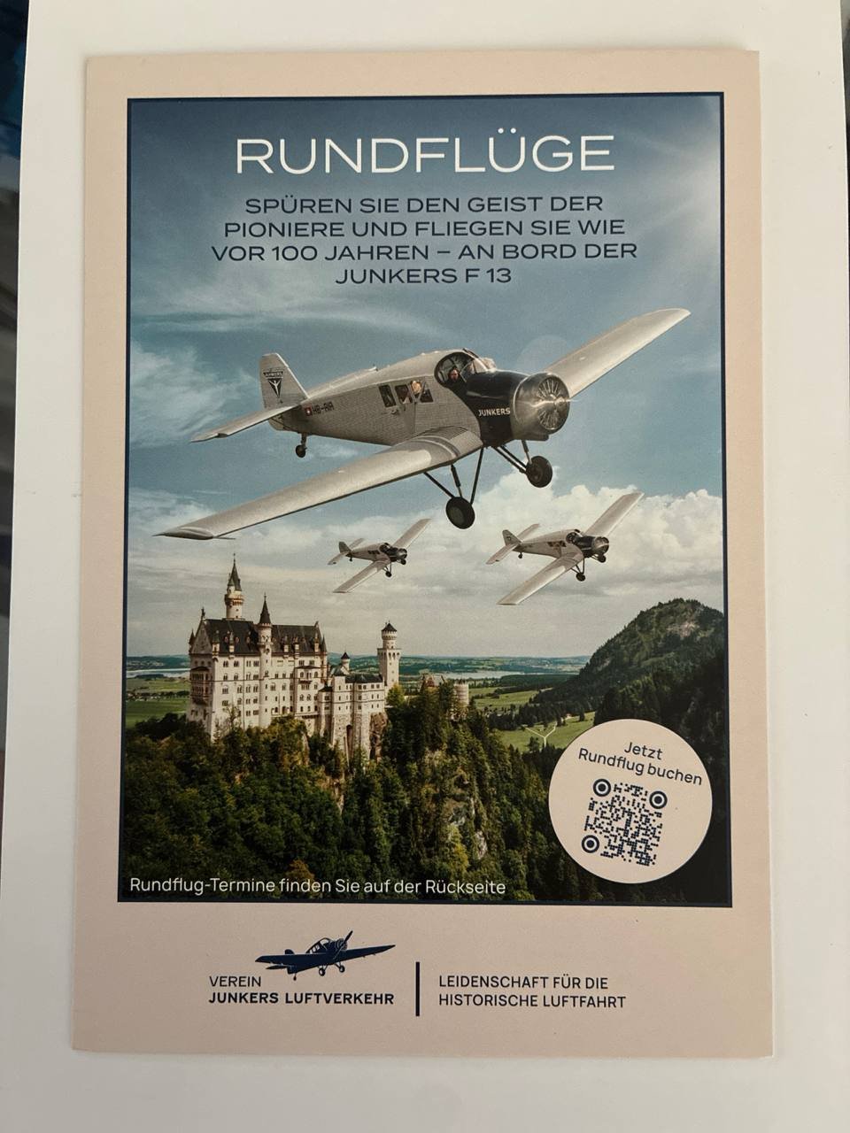 Junkers F 13 — Rundflüge in Mainz-Finthen